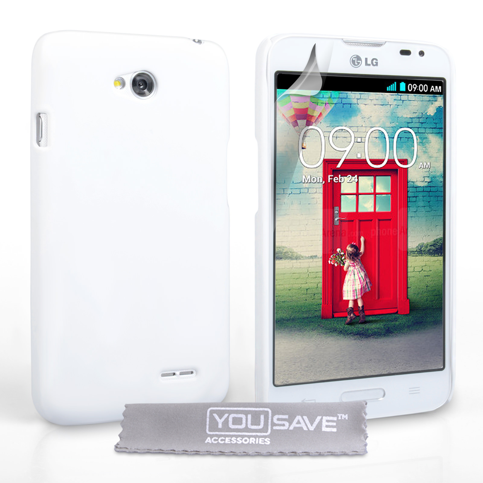 YouSave Accessories LG L70 Hard Hybrid Case - White