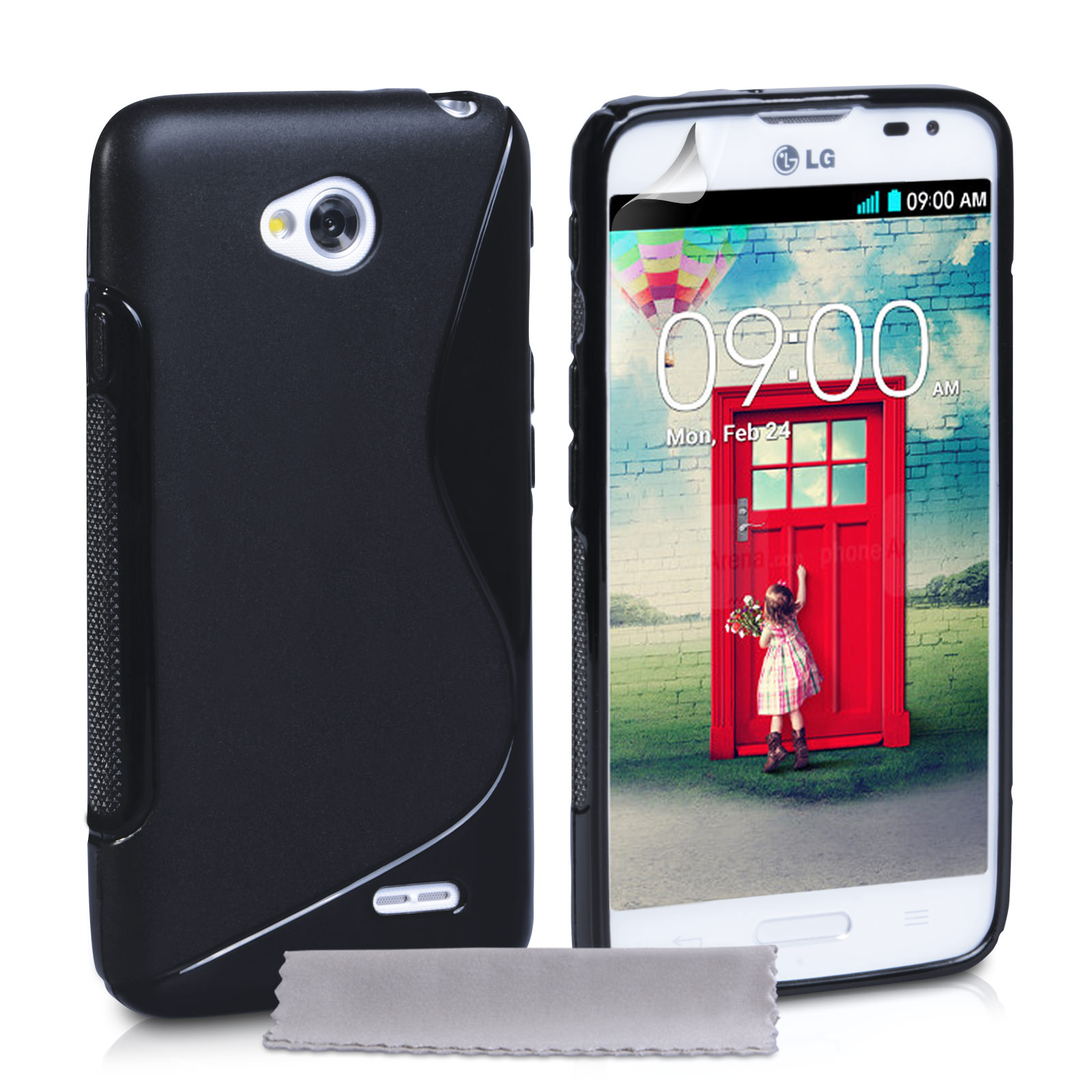 Caseflex LG L70 Silicone Gel S-Line Case - Black