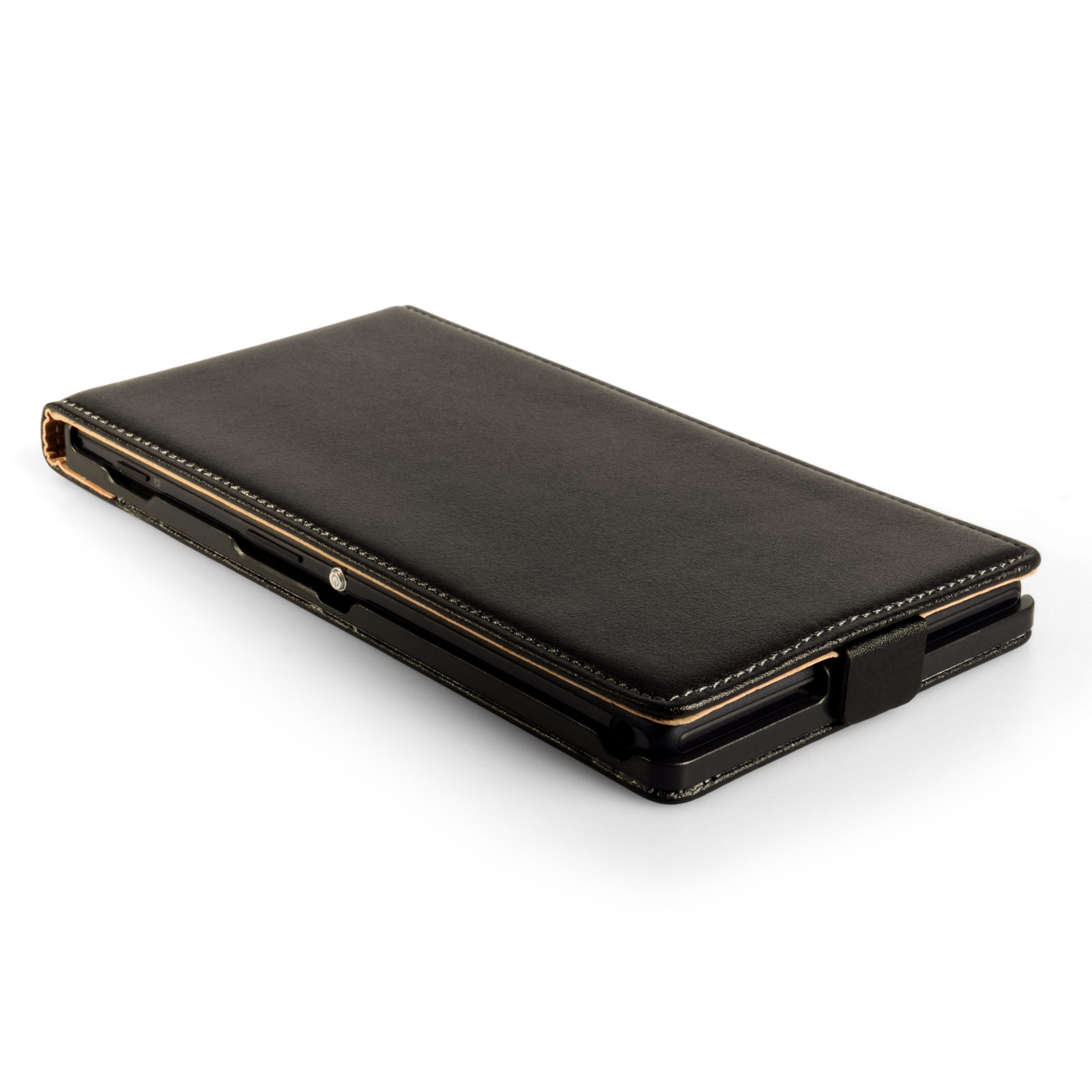 Caseflex Sony Xperia T2 Ultra Real Leather Flip Case - Black