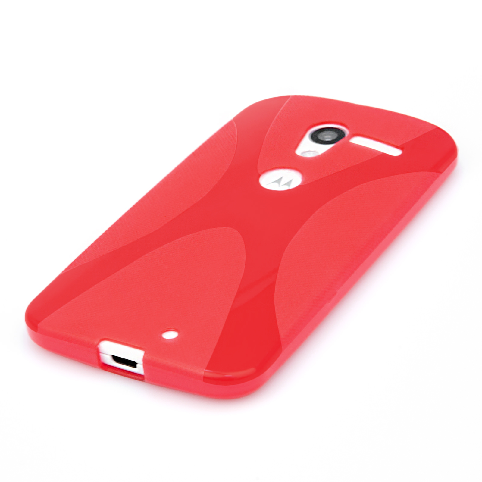 YouSave Accessories Motorola Moto X Silicone Gel X-Line Case - Red