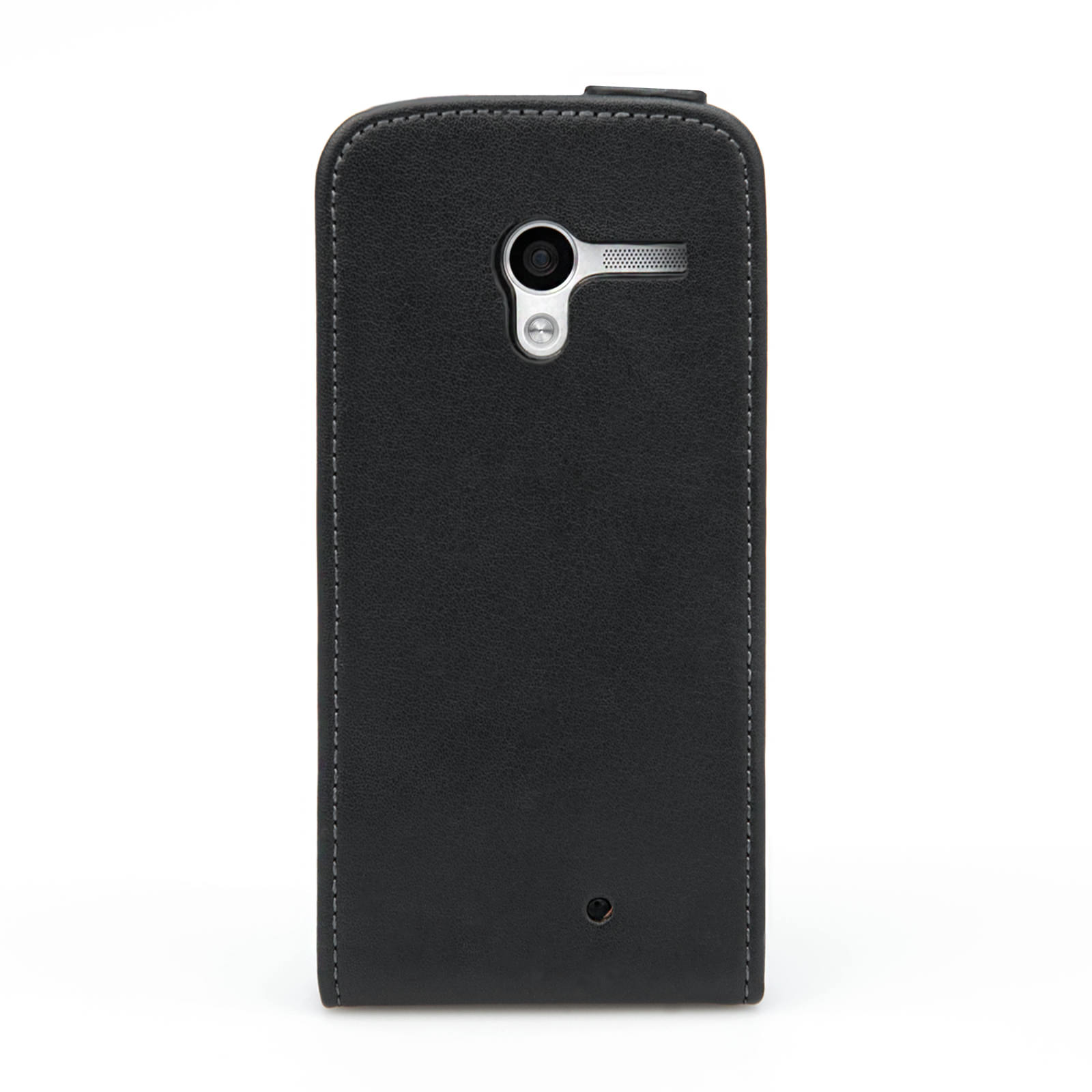 Caseflex Motorola Moto X Real Leather Flip Case - Black