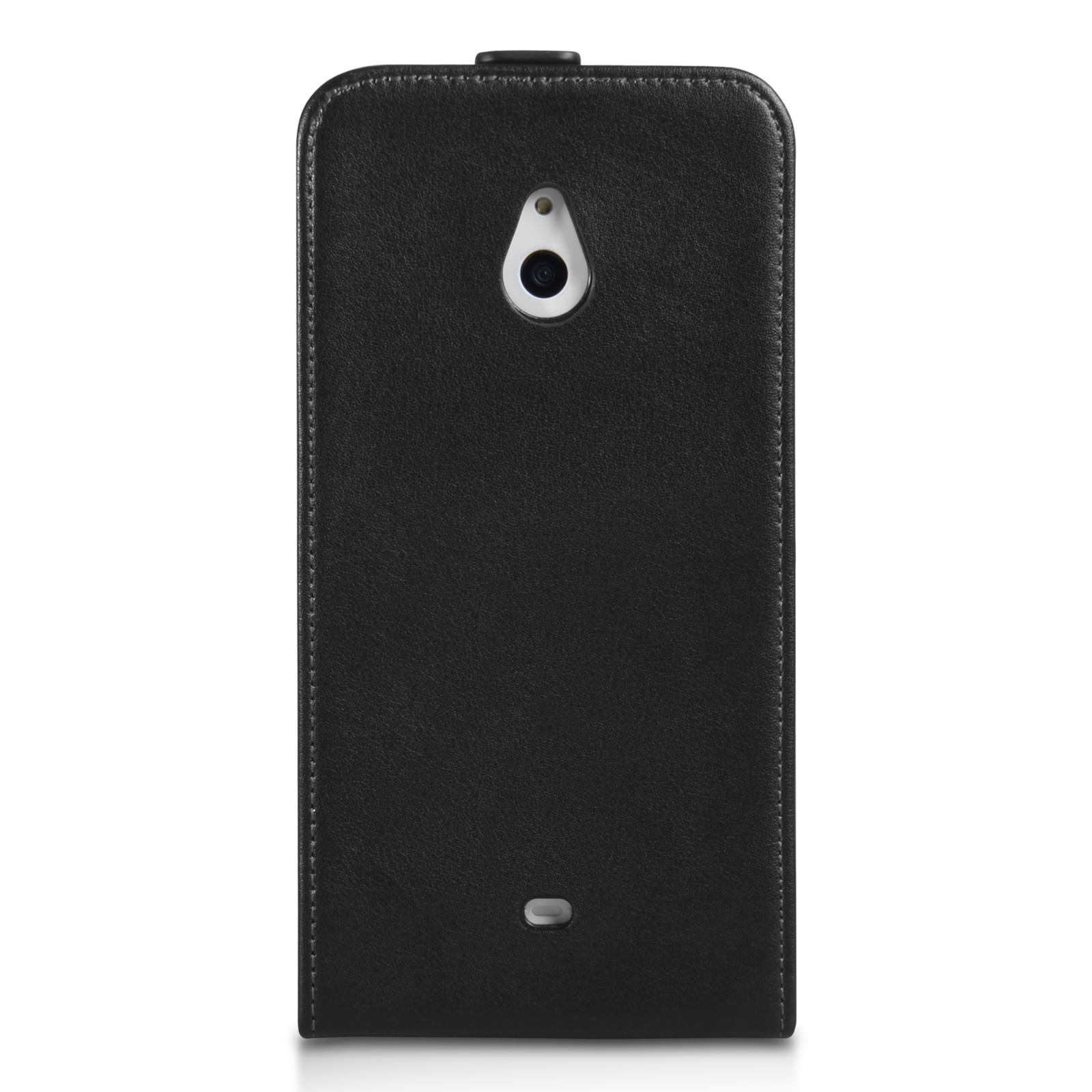 Caseflex Nokia Lumia 1320 Real Leather Flip Case - Black