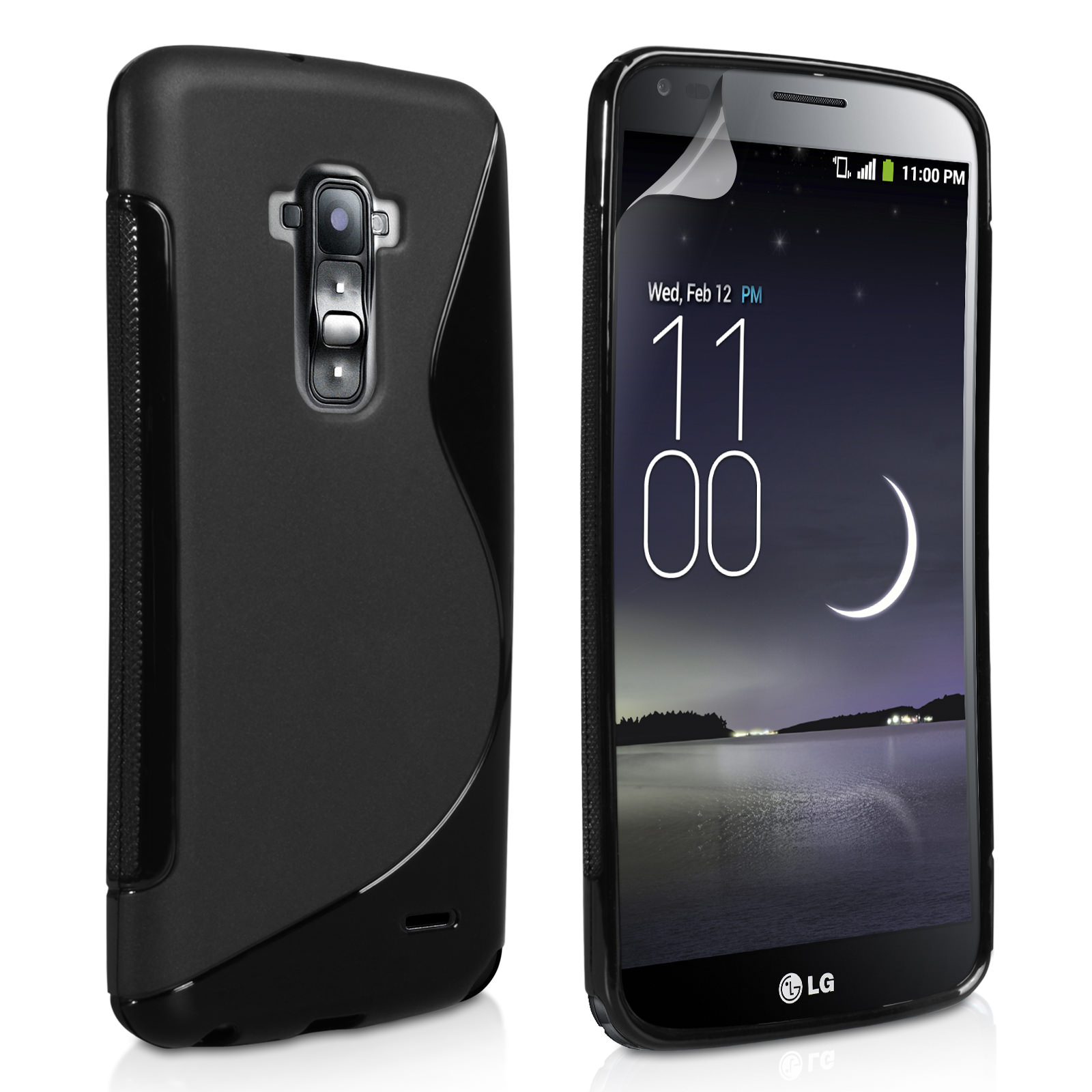 Caseflex LG G Flex Silicone Gel S-Line Case - Black