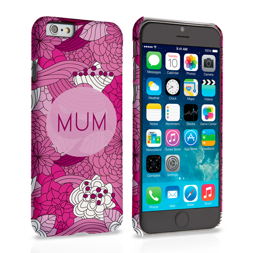 Caseflex iPhone 6 and 6s Retro Swirl Mum Case – Pink