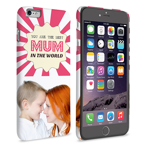 Caseflex iPhone 6 and 6s Plus 'Best Mum in the World’ Personalised Hard Case – Pink 