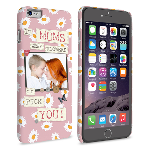 Caseflex iPhone 6 and 6s Plus ‘If Mums Were Flowers’ Personalised Hard Case – Pink  