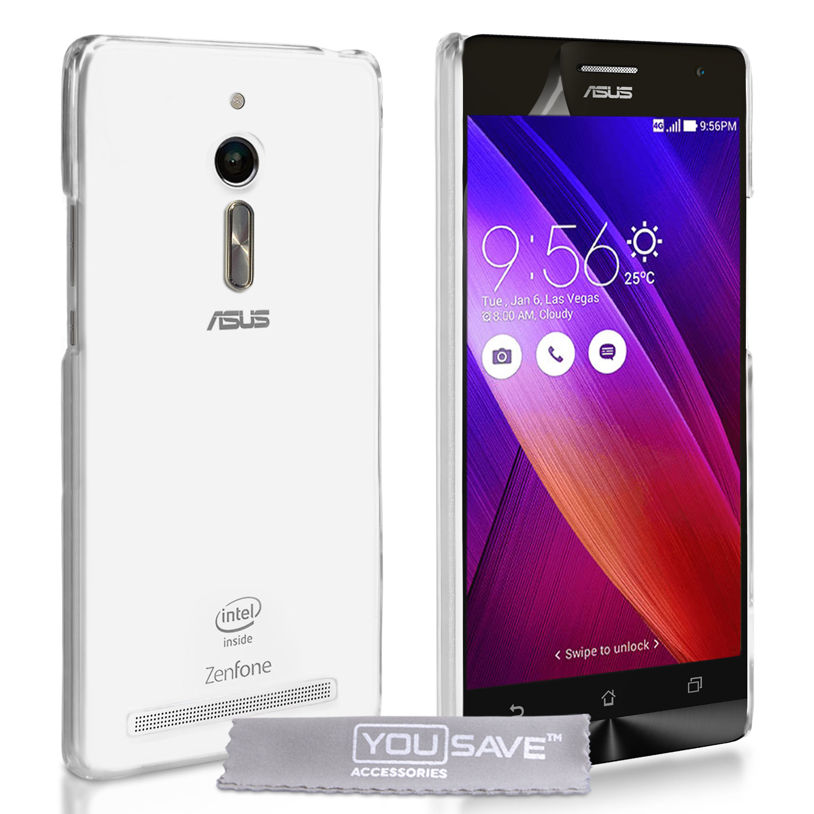 YouSave ASUS Zenfone 2 0.6mm Clear Gel Case
