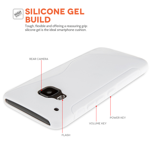 Caseflex HTC M9 Silicone Gel S-Line Case - White