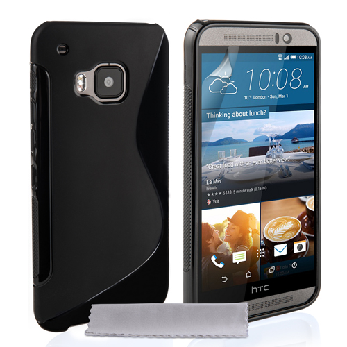 Caseflex HTC M9 Silicone Gel S-Line Case - Black
