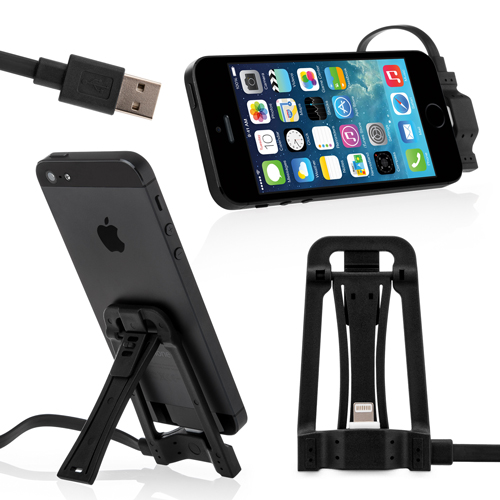 YouSave Accessories Multi-Functional Portable Charger Stand and Data Cable for iPhone 5/5C/5S/6/6s/6Plus/6s Plus