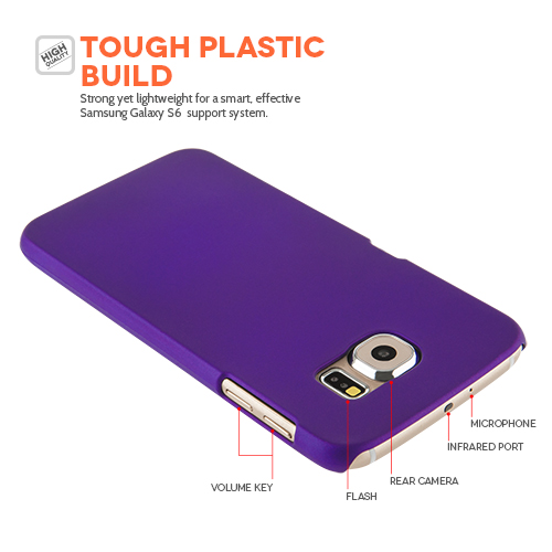 YouSave Accessories Samsung Galaxy S6 Hard Hybrid Case - Purple