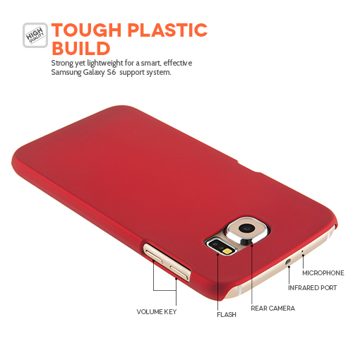 YouSave Accessories Samsung Galaxy S6 Hard Hybrid Case - Red