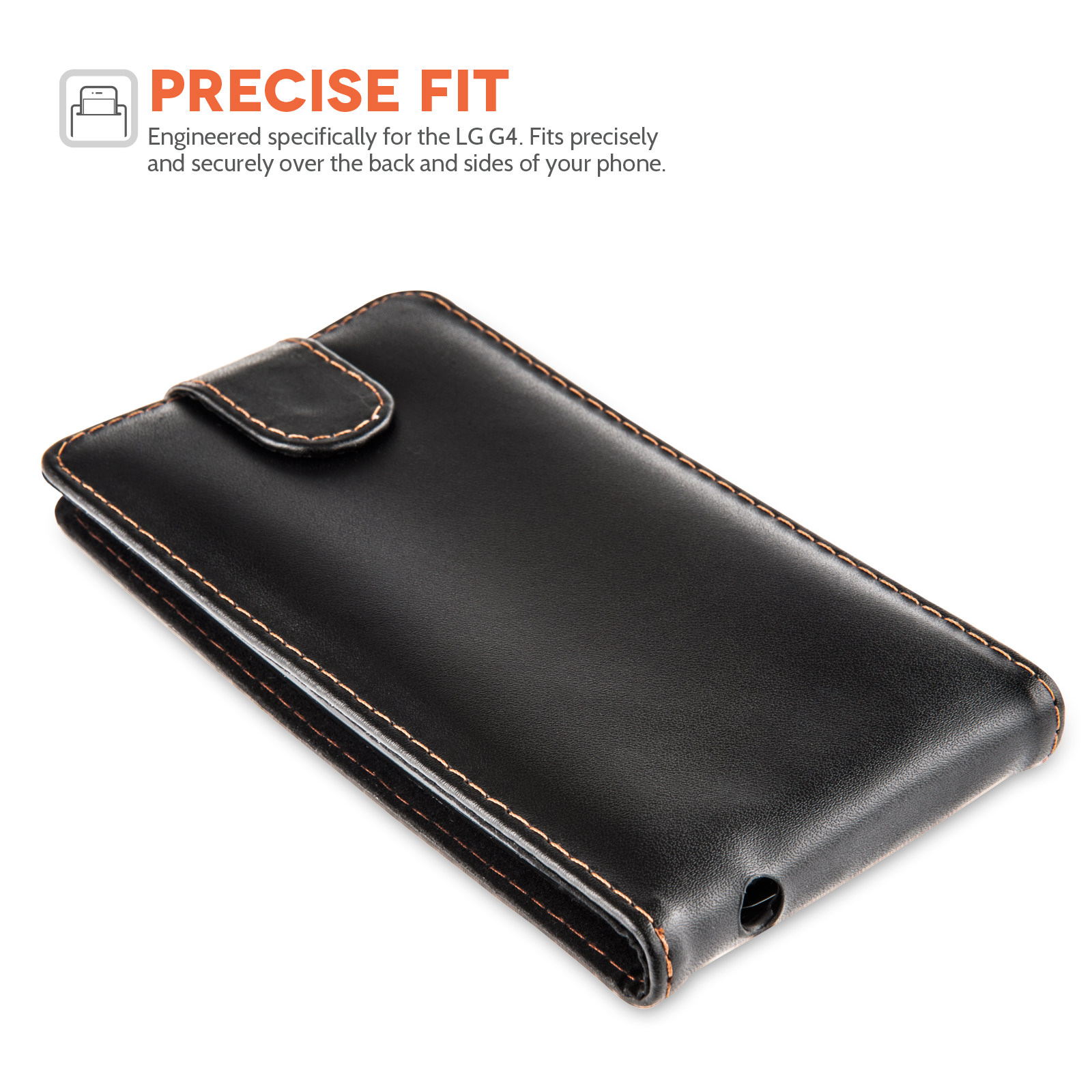 YouSave Accessories LG G4 Leather-Effect Flip Case - Black