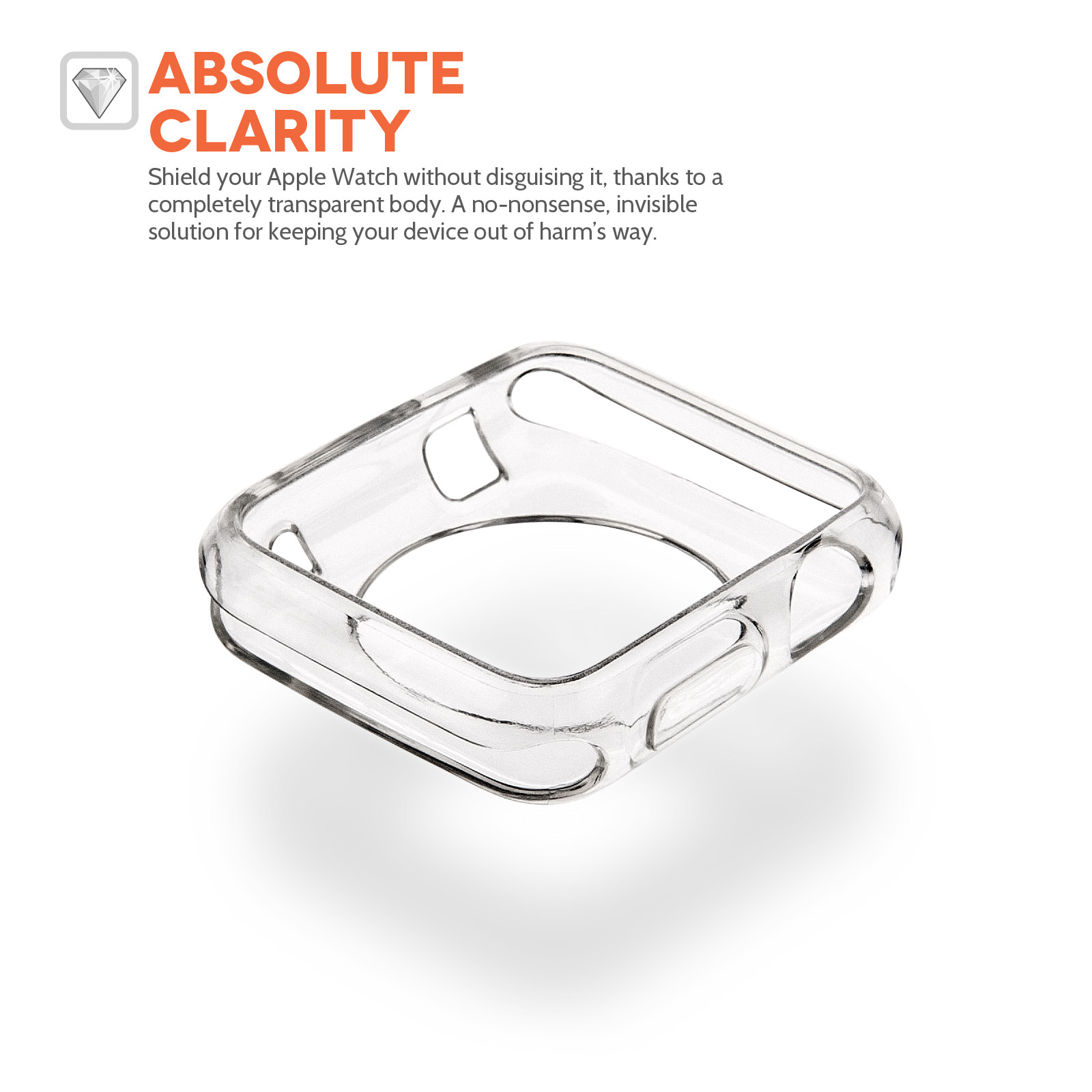 Yousave Accessories Apple Watch 38mm Clear Gel Cover