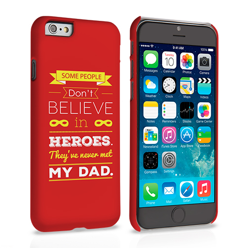 Caseflex Dad Heroes Quote iPhone 6 and 6s Case - Red