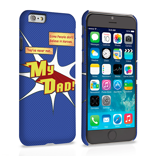 Caseflex My Dad Hero Cartoon iPhone 6 and 6s Case – Blue