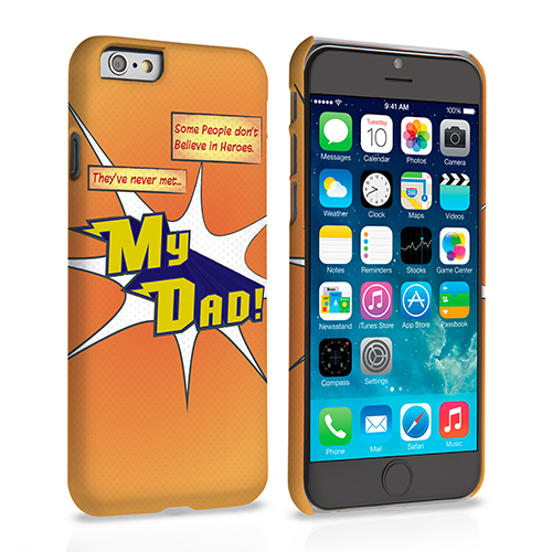 Caseflex My Dad Hero Cartoon iPhone 6 and 6s Case – Orange