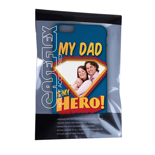 Caseflex My Dad, My Hero Customised Photo iPhone 6 and 6s Plus Case – Blue