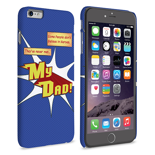 Caseflex My Dad Hero Cartoon iPhone 6 and 6s Plus Case – Blue