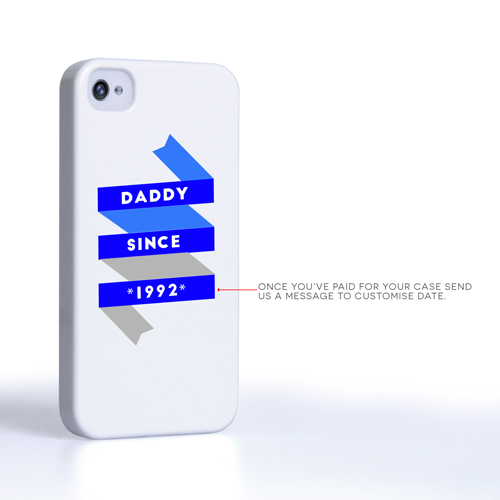 Caseflex Daddy Custom Year iPhone 4 / 4S Case - White