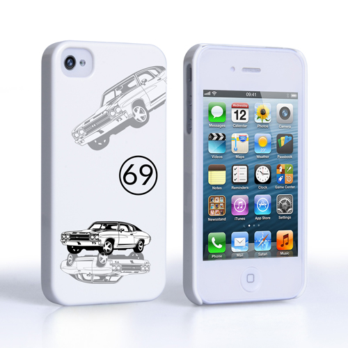Caseflex Chevrolet Chevelle Classic Car iPhone 4 / 4S Case- White