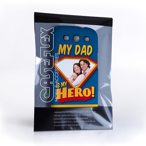 Caseflex My Dad, My Hero Customised Photo Samsung Galaxy S3 Case – Blue