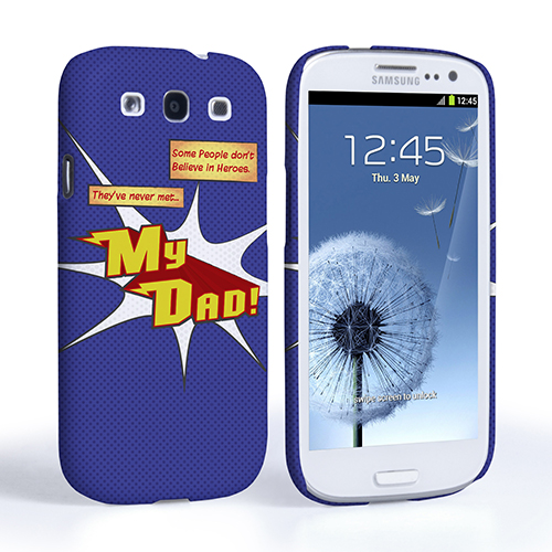Caseflex My Dad Hero Cartoon Samsung Galaxy S3 Case – Blue
