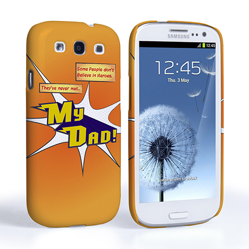 Caseflex My Dad Hero Cartoon Samsung Galaxy S3 Case – Orange
