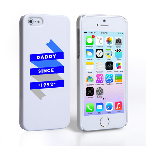 Caseflex Daddy Custom Year iPhone 5 / 5S Case - White