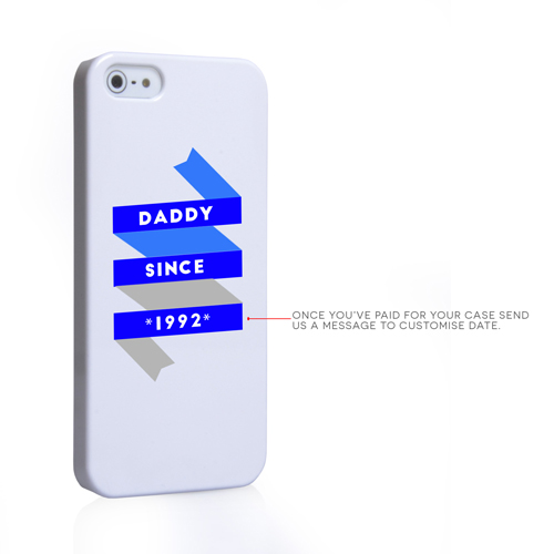 Caseflex Daddy Custom Year iPhone 5 / 5S Case - White