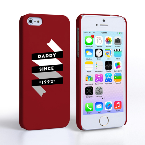 Caseflex Daddy Custom Year iPhone 5 / 5S Case - Red