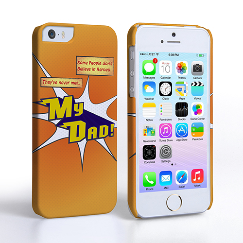 Caseflex My Dad Hero Cartoon iPhone 5 / 5S Case – Orange