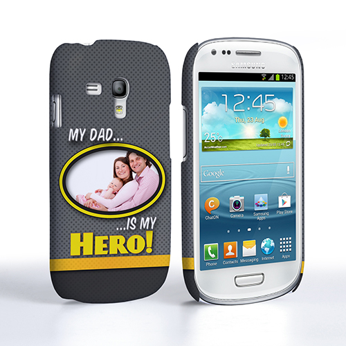 My Dad, My Hero Customised Photo Samsung Galaxy S3 Mini Case - Grey