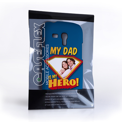 Caseflex My Dad, My Hero Customised Photo Samsung Galaxy S3 Mini Case – Blue