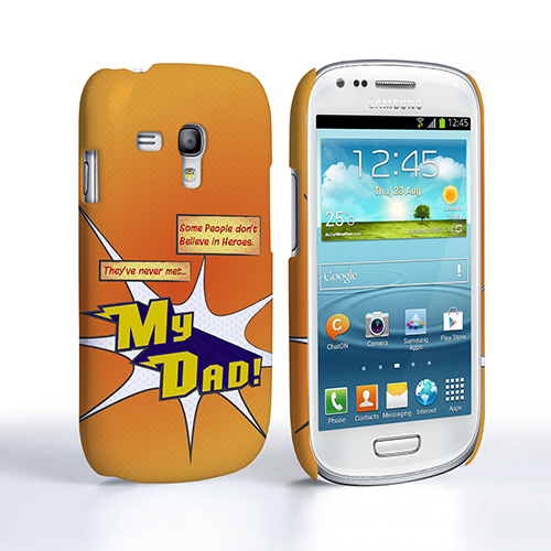 Caseflex My Dad Hero Cartoon Samsung Galaxy S3 Mini Case – Orange