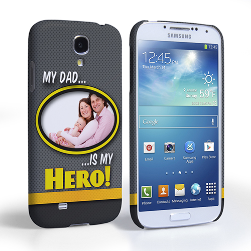 Caseflex My Dad, My Hero Customised Photo Samsung Galaxy S4 Case - Grey