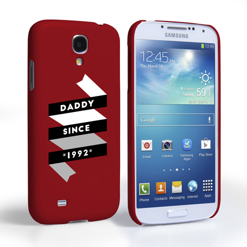 Caseflex Daddy Custom Year Samsung Galaxy S4 Case - Red