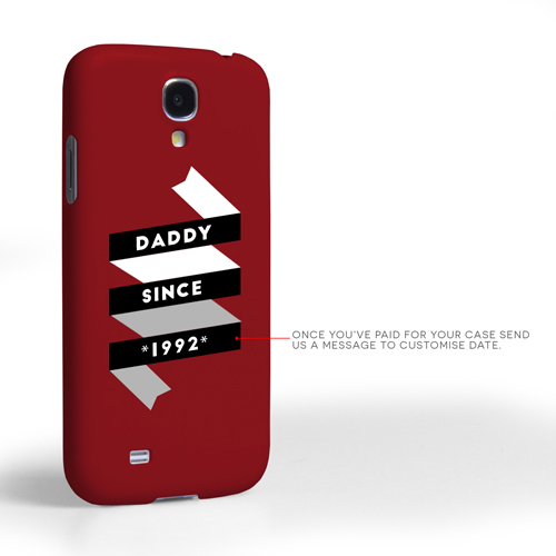 Caseflex Daddy Custom Year Samsung Galaxy S4 Case - Red