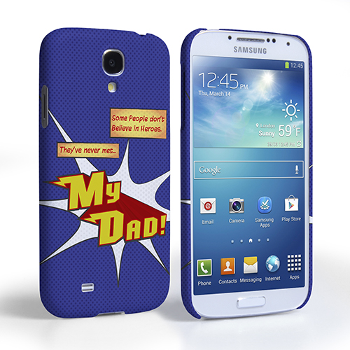 Caseflex My Dad Hero Cartoon Samsung Galaxy S4 Case – Blue