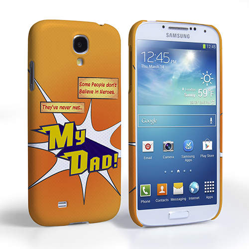 Caseflex My Dad Hero Cartoon Samsung Galaxy S4 Case – Orange
