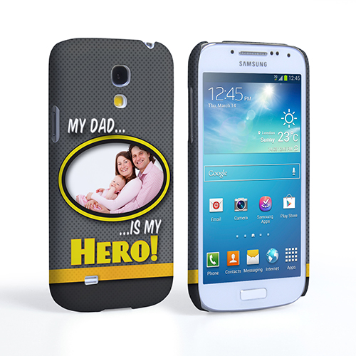 My Dad, My Hero Customised Photo Samsung Galaxy S4 Mini Case - Grey