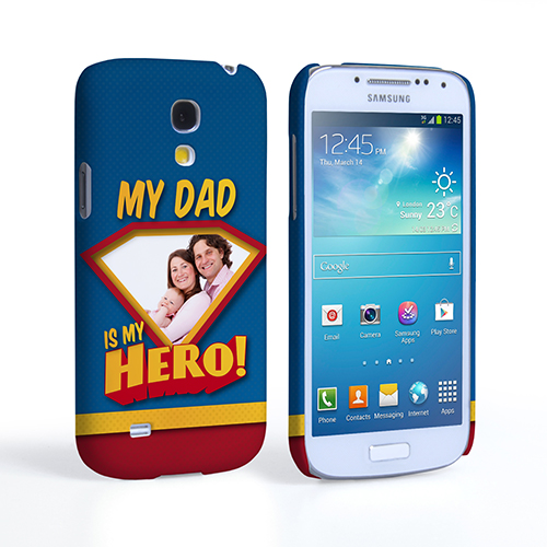 Caseflex My Dad, My Hero Customised Photo Samsung Galaxy S4 Mini Case – Blue