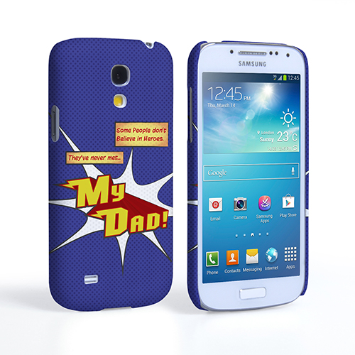Caseflex My Dad Hero Cartoon Samsung Galaxy S4 Mini Case – Blue