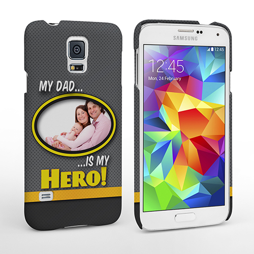 My Dad, My Hero Customised Photo Samsung Galaxy S5 Case - Grey