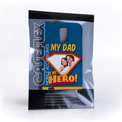 Caseflex My Dad, My Hero Customised Photo Samsung Galaxy S5 Case – Blue