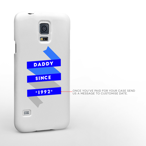 Caseflex Daddy Custom Year Samsung Galaxy S5 Case - White