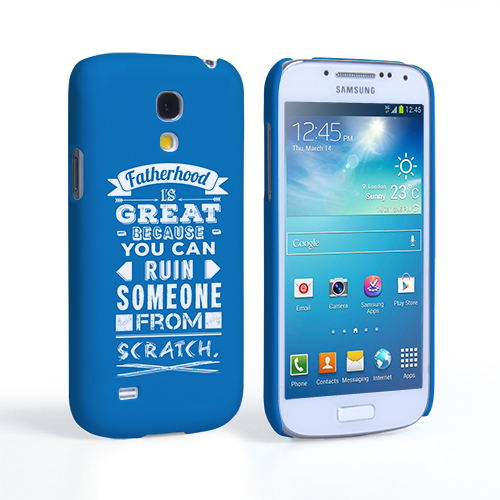 Caseflex Fatherhood Funny Quote Samsung Galaxy S4 Mini Case – Blue