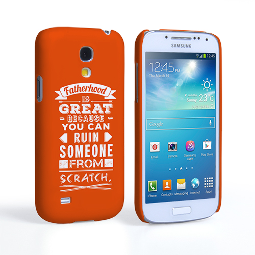 Caseflex Fatherhood Funny Quote Samsung Galaxy S4 Mini Case – Orange