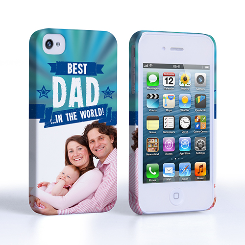Caseflex iPhone 4 / 4S Best Dad in the World (Blue) Case/Cover