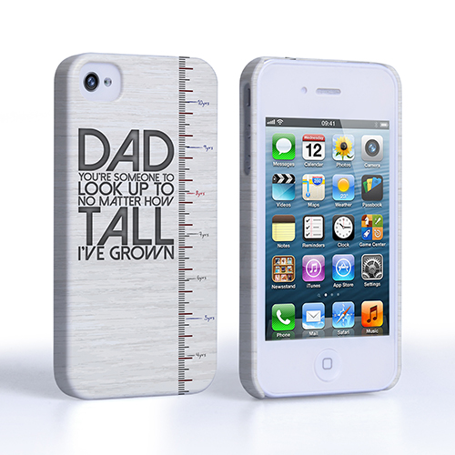Caseflex iPhone 4 / 4S Dad Growing Up Quote Case/Cover